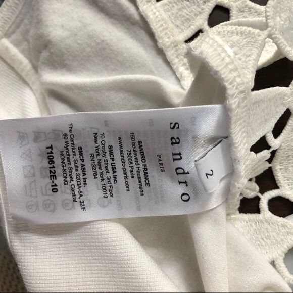 Sandro Paris Helium Lace Back Top 2 M - Picture 10 of 13